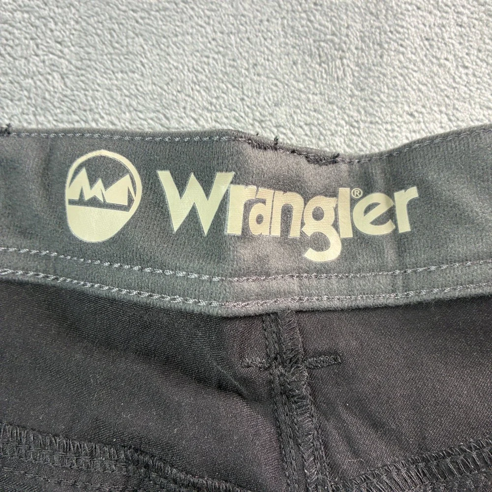 Wrangler Outdoor Series Mens Straight Fit Pants Black 36x34 Water Repellent Flex